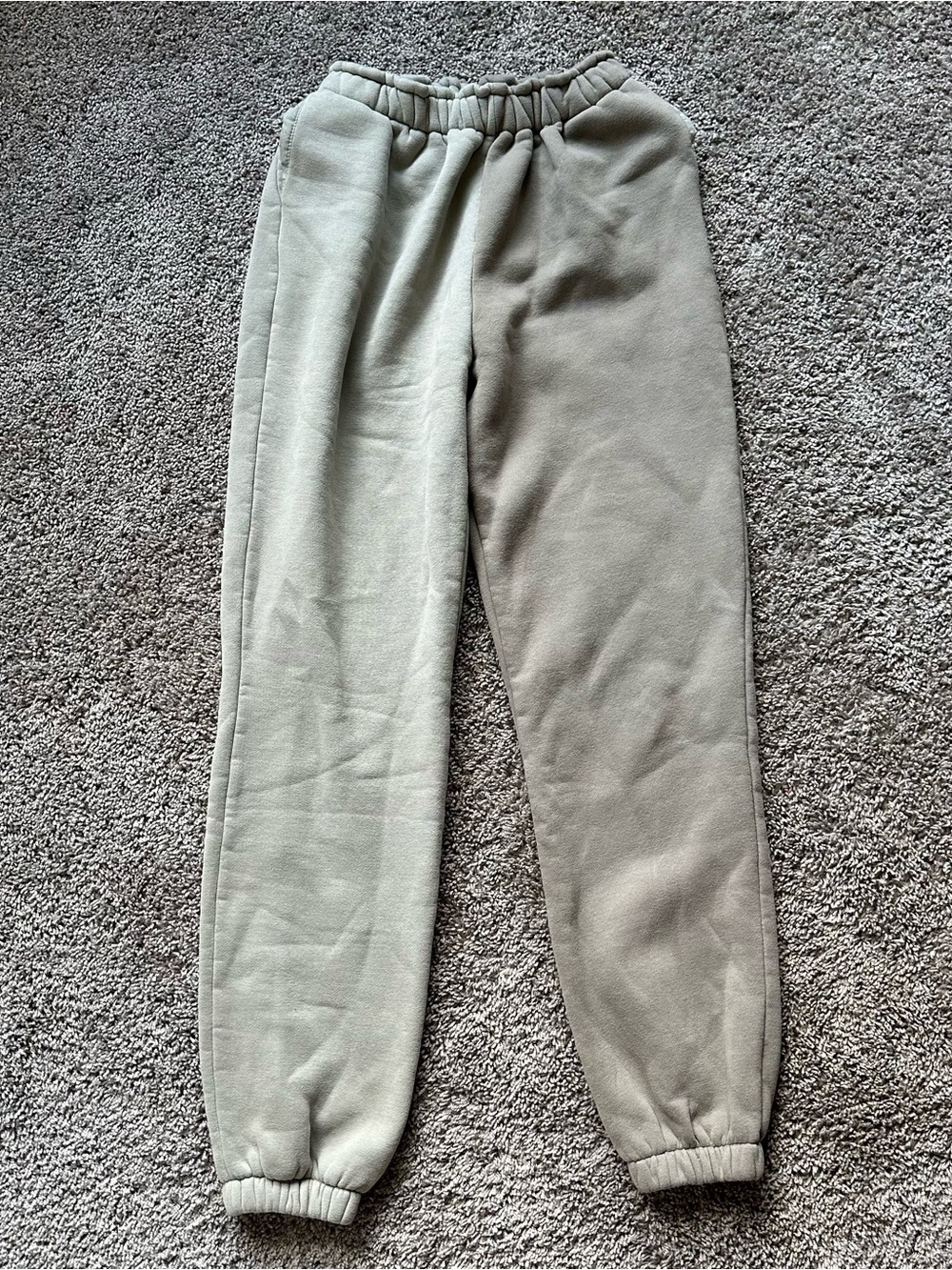 Women's Sage Green Fleece Jogger Pants